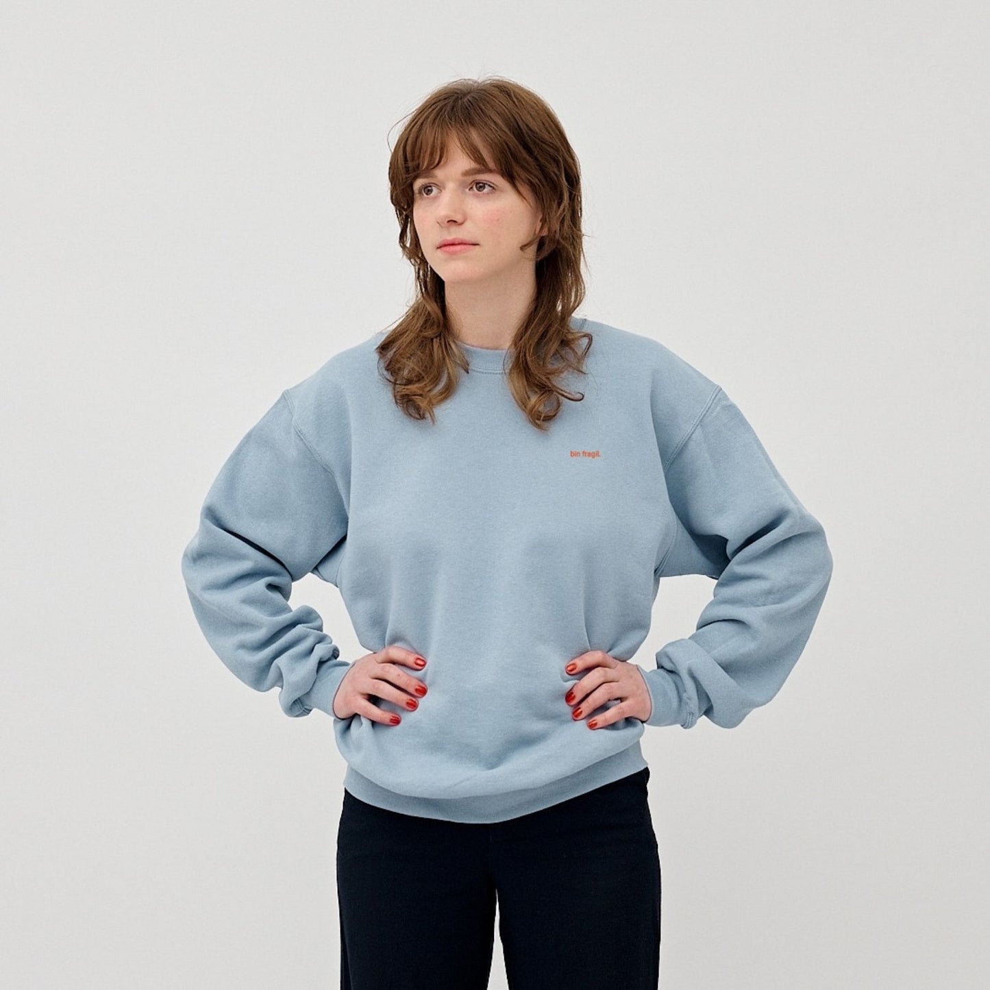 Sweatshirt "bin fragil"